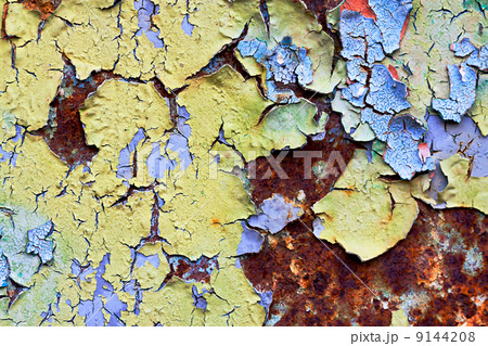old abstract background from the cracked paint on rusty iron old abstract background from the cracked paint on rusty iron 9144208