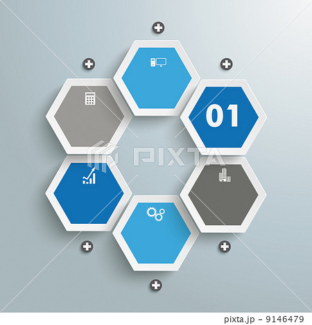 Hexagon Business Infographic PiAd Hexagon Business Infographic PiAd 9146479