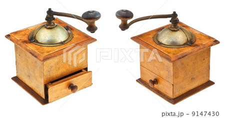 vintage wooden manual coffee mill 9147430