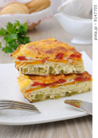 Omelet with vegetables and cheese Omelet with vegetables and cheese 9147705