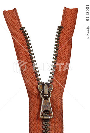 plastic orange zip fastener close up 9148001