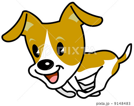 走るジャックラッセルテリアキャラクター 9148483