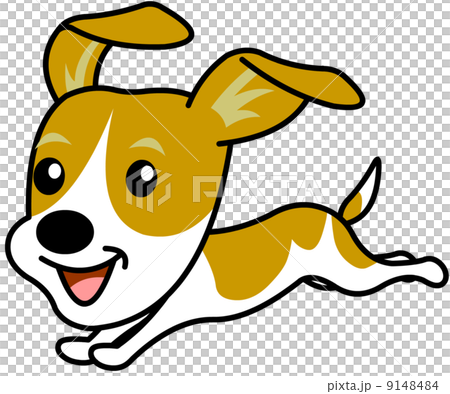 走るジャックラッセルテリアキャラクター 9148484
