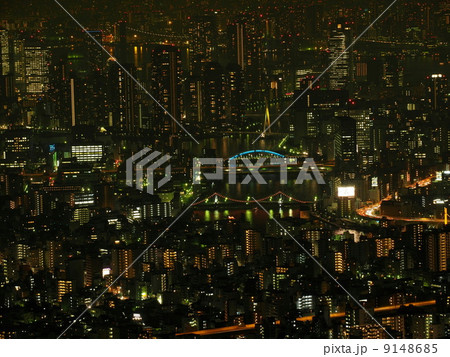 東京スカイツリーから見る夜景の写真素材