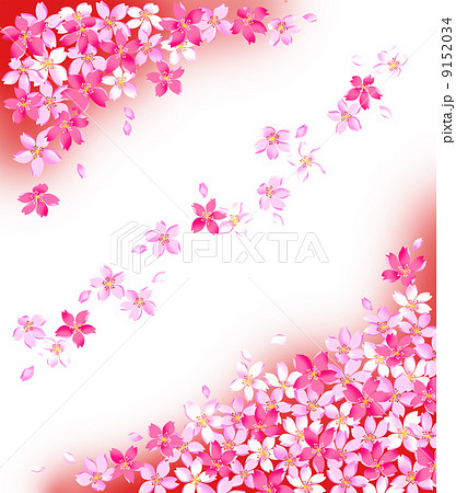 桜の装飾フレームデザインのイラスト素材