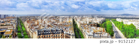 View of Paris from the Arc de Triomphe.  .Paris. France. 9152127
