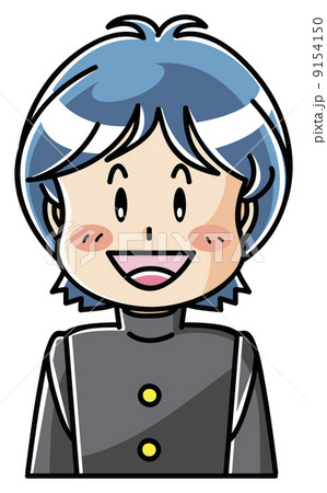 キャラクター 男子生徒 自己紹介のイラスト素材