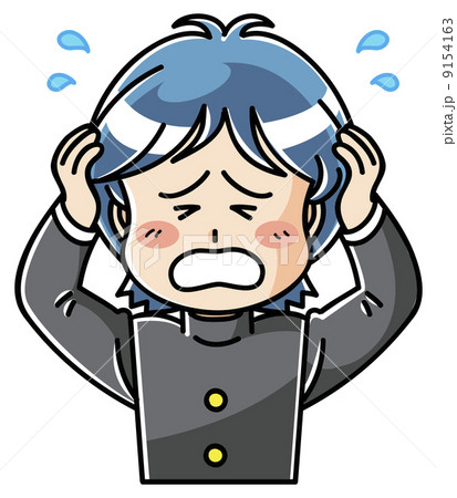 キャラクター／男子生徒／困った〜 9154163