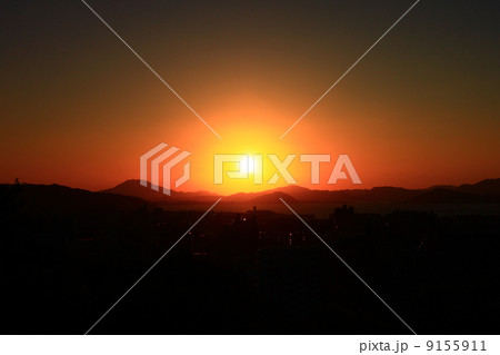 福岡 愛宕神社からの夕日 福岡 愛宕神社からの夕日 9155911