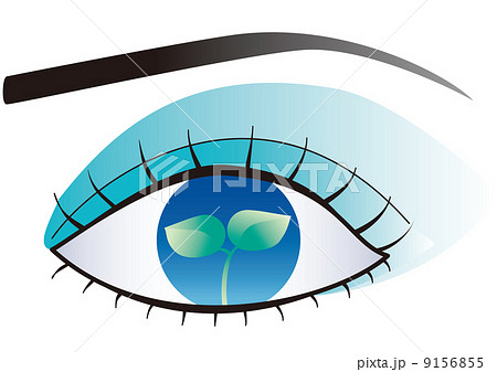 目の中に映る若葉 9156855