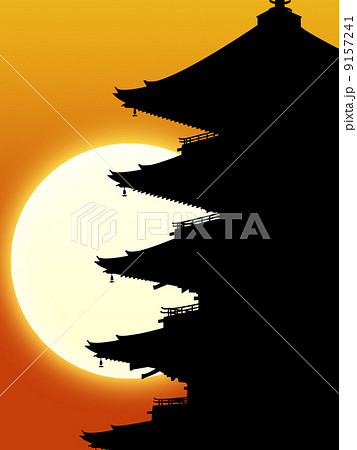 五重塔のイラスト素材