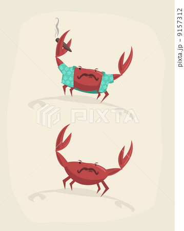 Vector illustration of funny cartoon crab 9157312