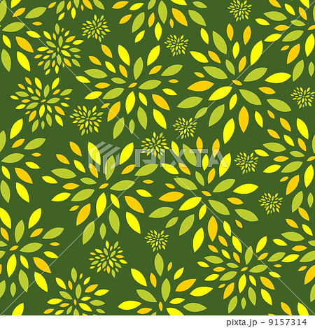 Flower Leaves Seamless Pattern Background Vector Illustration 9157314