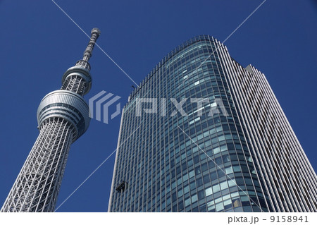 東京スカイツリーとイーストタワー 東京スカイツリーとイーストタワー 9158941