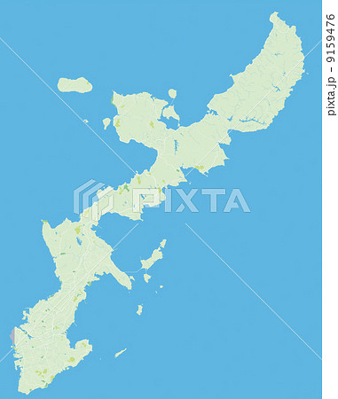 沖縄本島の地図のイラスト素材