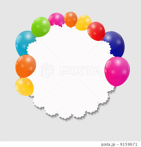 Color Glossy Balloons Background Vector Illustration 9159671