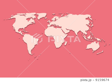 Paper World Map on Pink  Background Vector Illustration 9159674