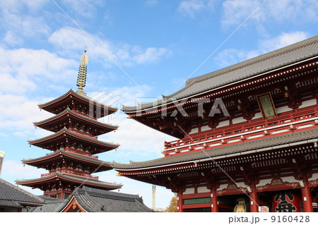 浅草寺　宝蔵門と五重塔 9160428