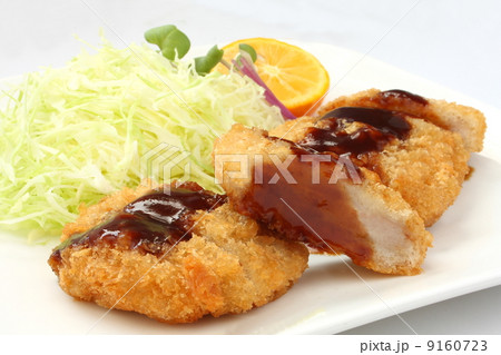 豚カツ　トンカツ　とんかつ　和食　白背景 9160723