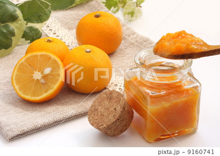 ゆずジャム ジャム 柚子 ゆず 白背景 ゆずジャム ジャム 柚子 ゆず 白背景 9160741