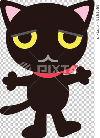 黒猫 ピンクスカーフのイラスト素材 [9161369] - PIXTA