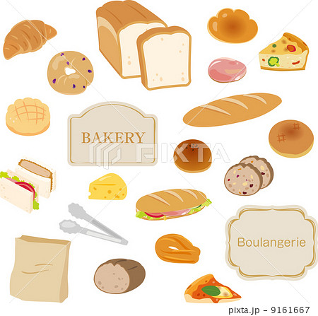 パンの素材のイラスト素材