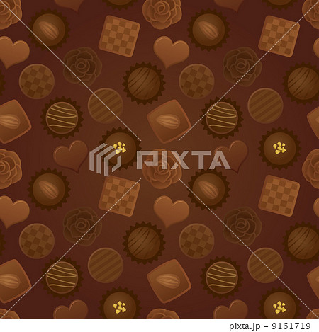 バレンタイン チョコレート 壁紙のイラスト素材 9161719 Pixta