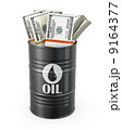 Barrel of oil with dollars inside 9164377