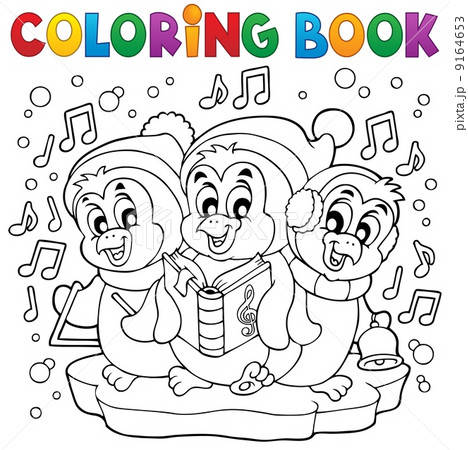 Coloring book cute penguins 4 9164653