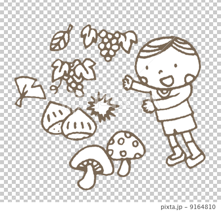 男の子と秋 9164810