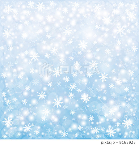 Winter Christmas background, falling snowflakes and stars 9165925