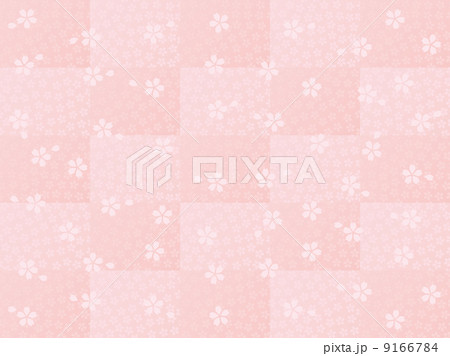 桜小紋　市松　和風背景 9166784
