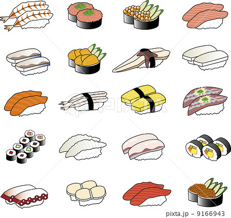 寿司 セットのイラスト素材