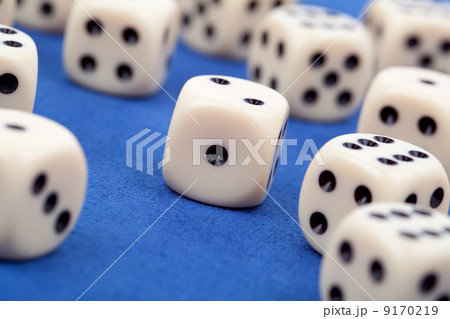 gambling dices on blue background gambling dices on blue background 9170219