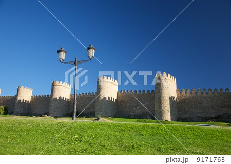 lamppost and turret lamppost and turret 9171763