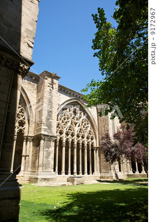 carved columns cloister of Lleida cathedral 9172967