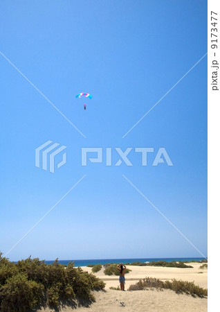 paraglider at the beach paraglider at the beach 9173477