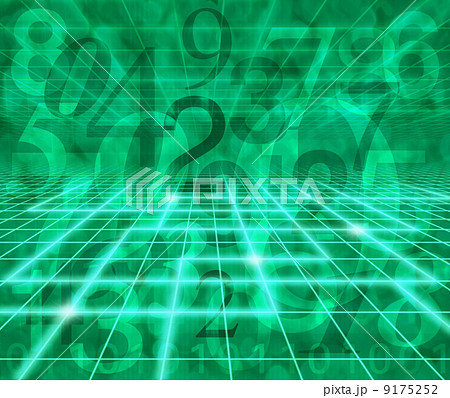 デジタル空間のインターネット網 背景のイラスト素材