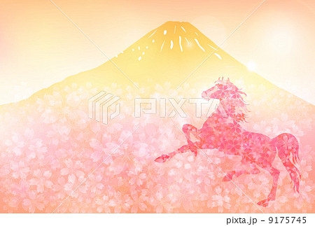 桜　午　富士山 9175745