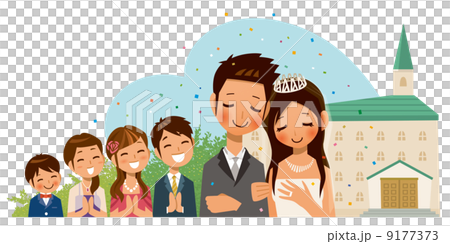 婚禮大廳和新娘和新郎和祝福朋友 婚禮大廳和新娘和新郎和祝福朋友 9177373