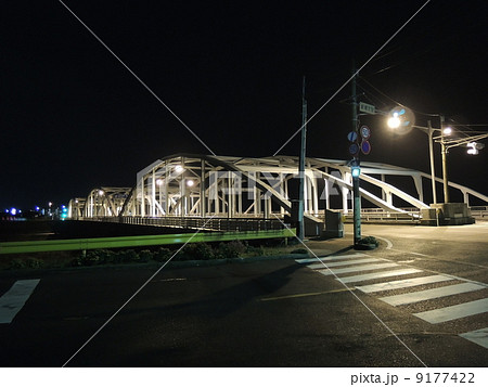 夜の佐波川新橋 夜の佐波川新橋 9177422