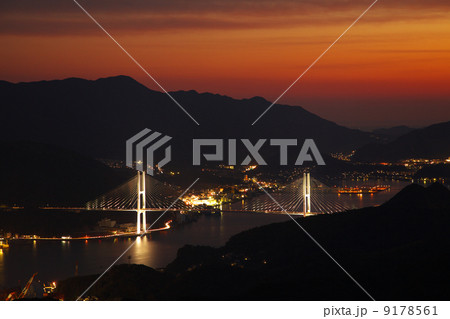 稲佐山から見た女神大橋の夜景 稲佐山から見た女神大橋の夜景 9178561