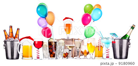 different images of alcohol with balloons 9180960