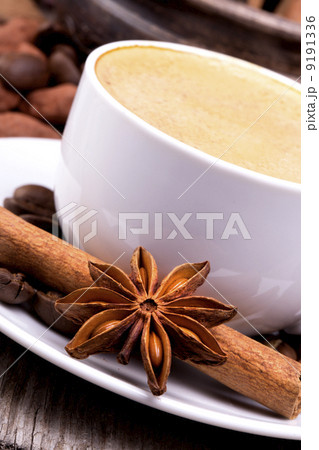 coffee with Chocolate bar and spices 9191336