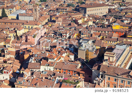 view from Asinelli Tower on Bologna downtown view from Asinelli Tower on Bologna downtown 9198525