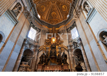 Bernini's Cathedra Petri and Gloria, Vatican, Italy 9198857