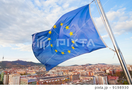 Flag of Europe under Barcelona 9198930