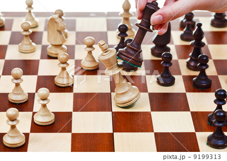 black king pushes white king in chess game black king pushes white king in chess game 9199313