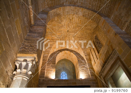 old tower in norman palace on Scily 9199760