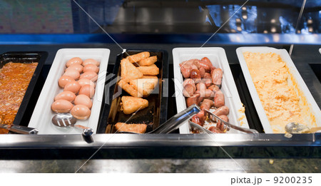 self-service buffet with hot breakfast self-service buffet with hot breakfast 9200235